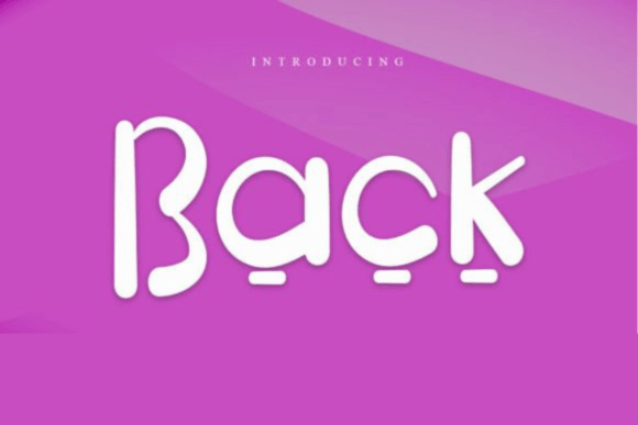 Back: A Unique Elegant Font for Handwritten Branding
