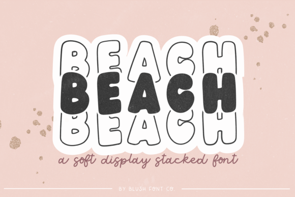 Beach Stacked Retro Soft: A Stylish Display Font for Modern Branding