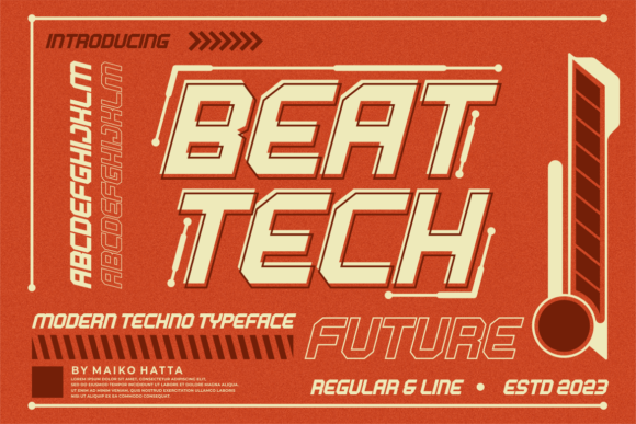Beat Tech: The Futuristic Display Font for Modern Crafters
