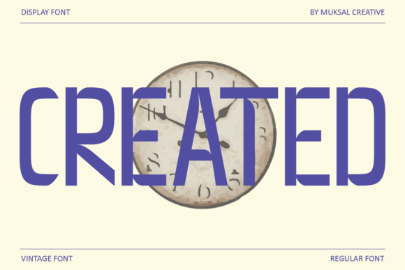 Created: The Vintage Display Typeface for Handmade Creations