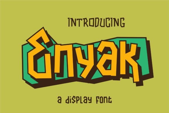 Enyak: A Quirky Display Font for Handmade Branding