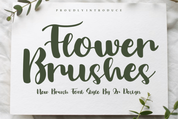 Flower Brushes: A Bold Display Font for Authentic Branding