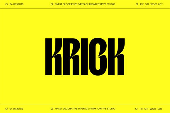 Krick: The Modern Display Font for High-Impact Campaigns