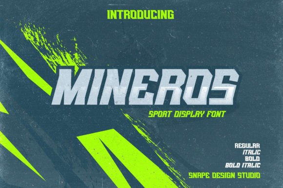 Mineros: The Dynamic Display Font for Athletic Digital Branding