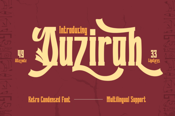 Quzirah: A Retro Condensed Font for Authentic Branding